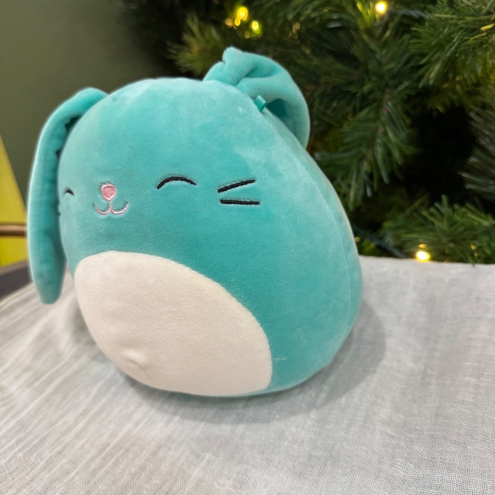 Original Squishmallow Teal Bunny Rabbit Plush Toy 7 inch Squishy - Picture 5 of 12